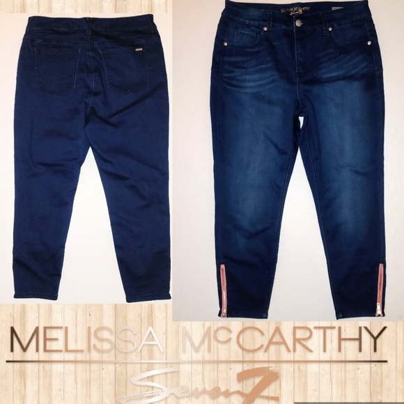 Melissa McCarthy Seven7 Denim - Melissa McCarthy 16 Seven 7 Pencil Zip Ankle Jeans